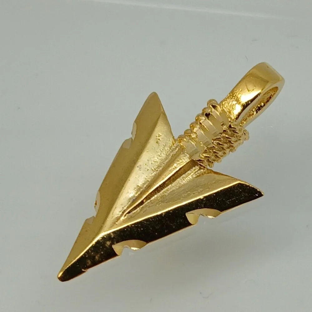 Karatbond Vintage Y2K Gold  Western Arrowhead Pendant Made in USA New Old Stock